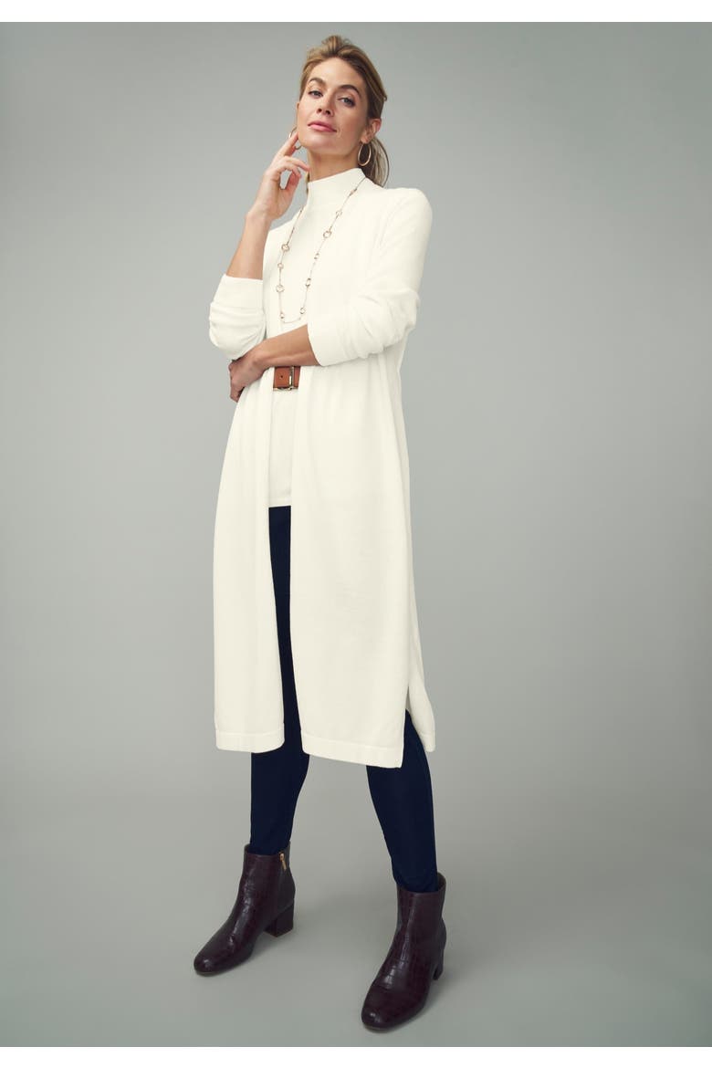 Fine Gauge Duster Cardigan, Alternate, color, DEEP DUSK