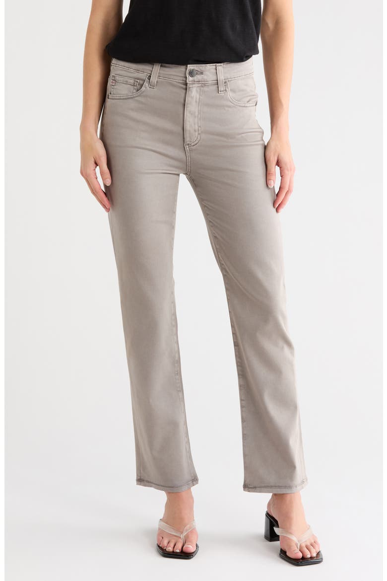 Saige High Waist Straight Leg Jeans, Main, color, SULFUR DEEP SHADOW