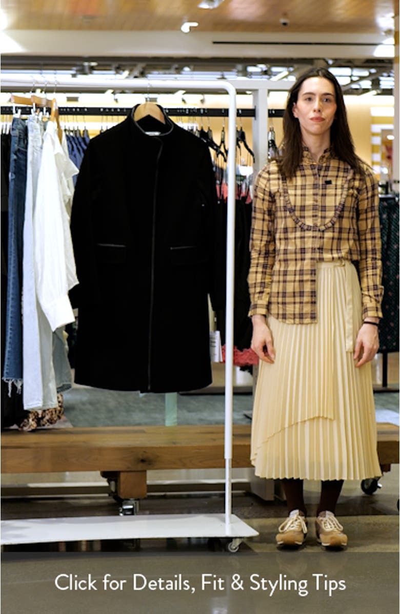 Jagger Wool Coat with Leather Trim, sales video thumbnail