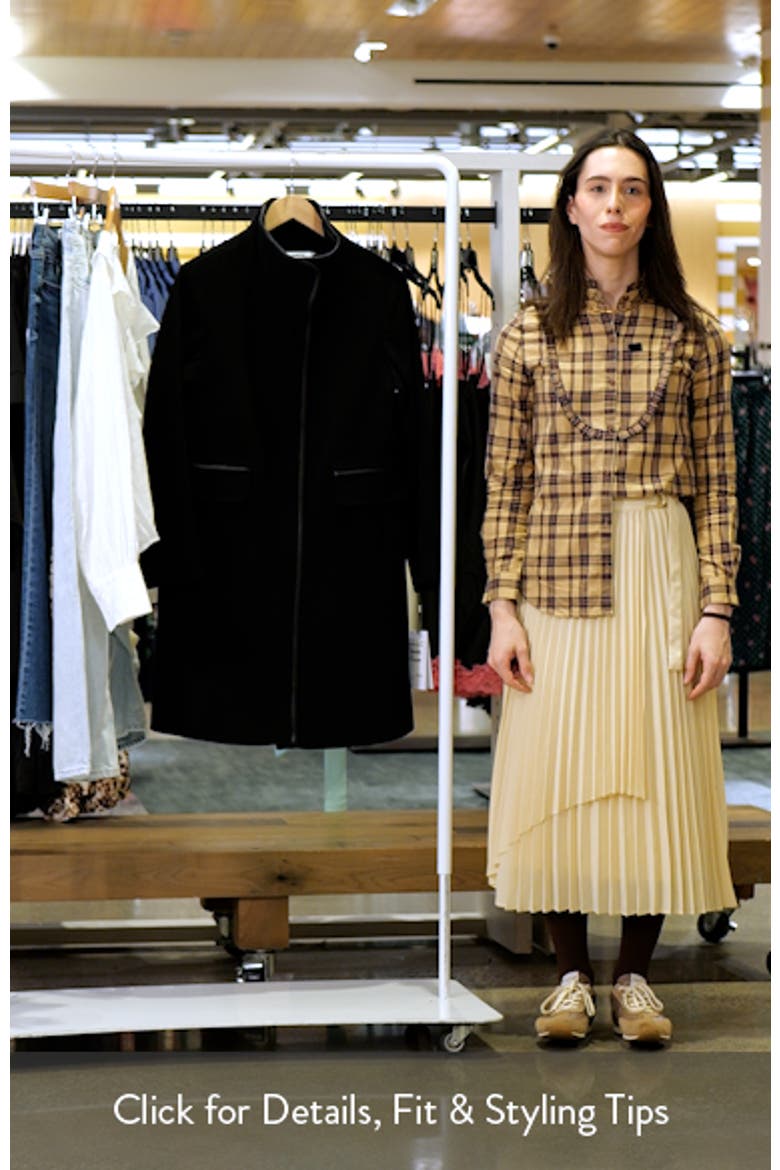 Jagger Wool Coat with Leather Trim video