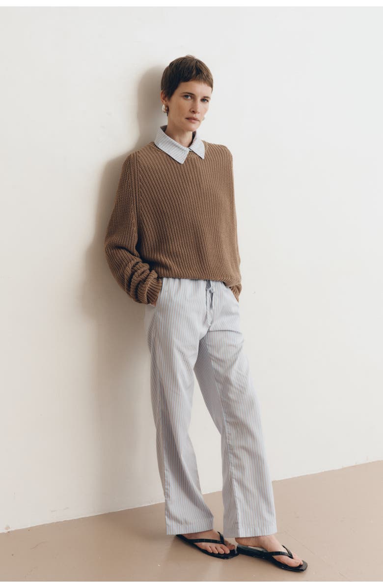 VIR VITA Pia Cotton Sweater, Alternate, color, Bark