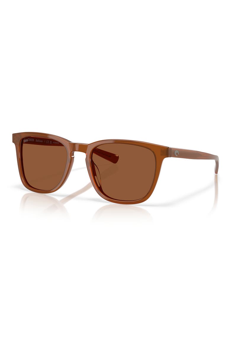 Sullivan 53mm Gradient Polarized Square Sunglasses, Alternate, color, RED SANDS/ COPPER 580G