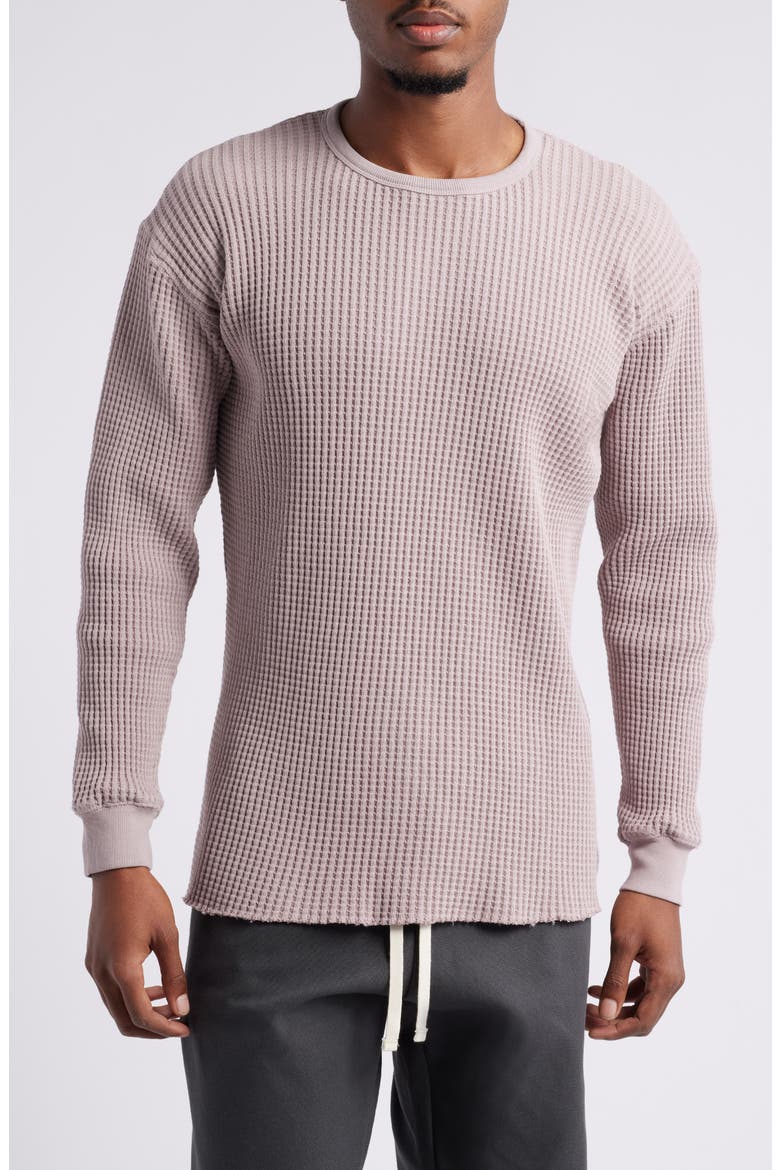 Thermal Knit Long Sleeve T-Shirt, Main, color, ANTLER