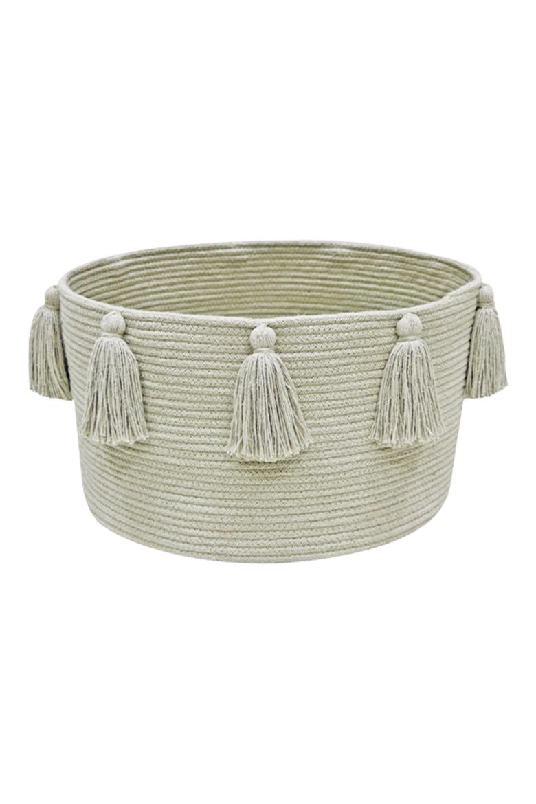 Tassel Basket, Main, color, OLIVE