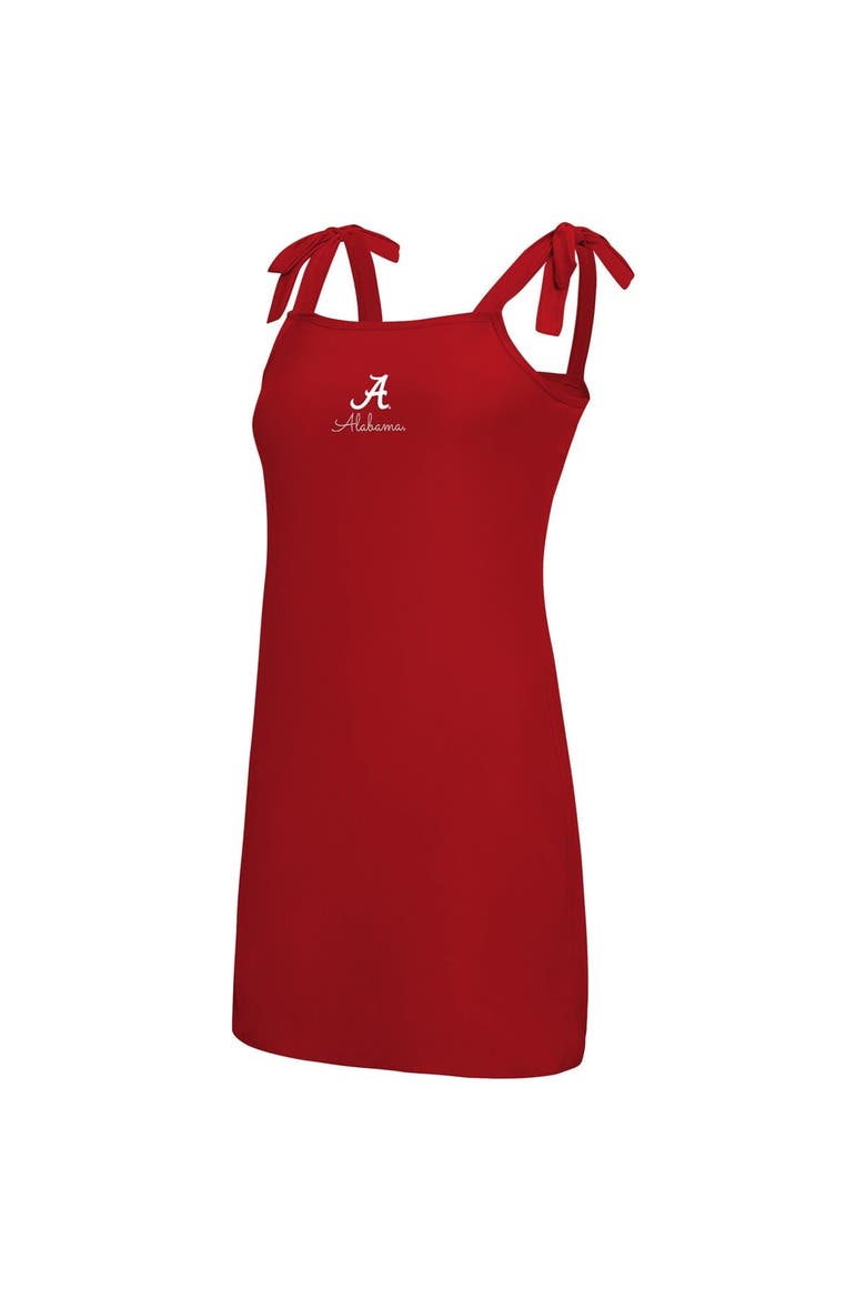 Women's Concepts Sport  Crimson Alabama Crimson Tide Tie-Shoulder Nightdress, Alternate, color, Crimson