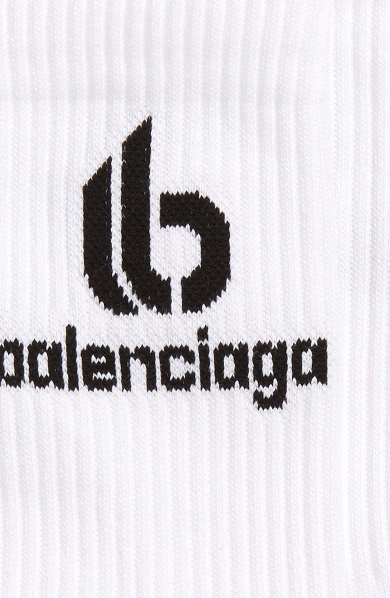 Balenciaga Double B Logo Crew Socks, Alternate, color, 