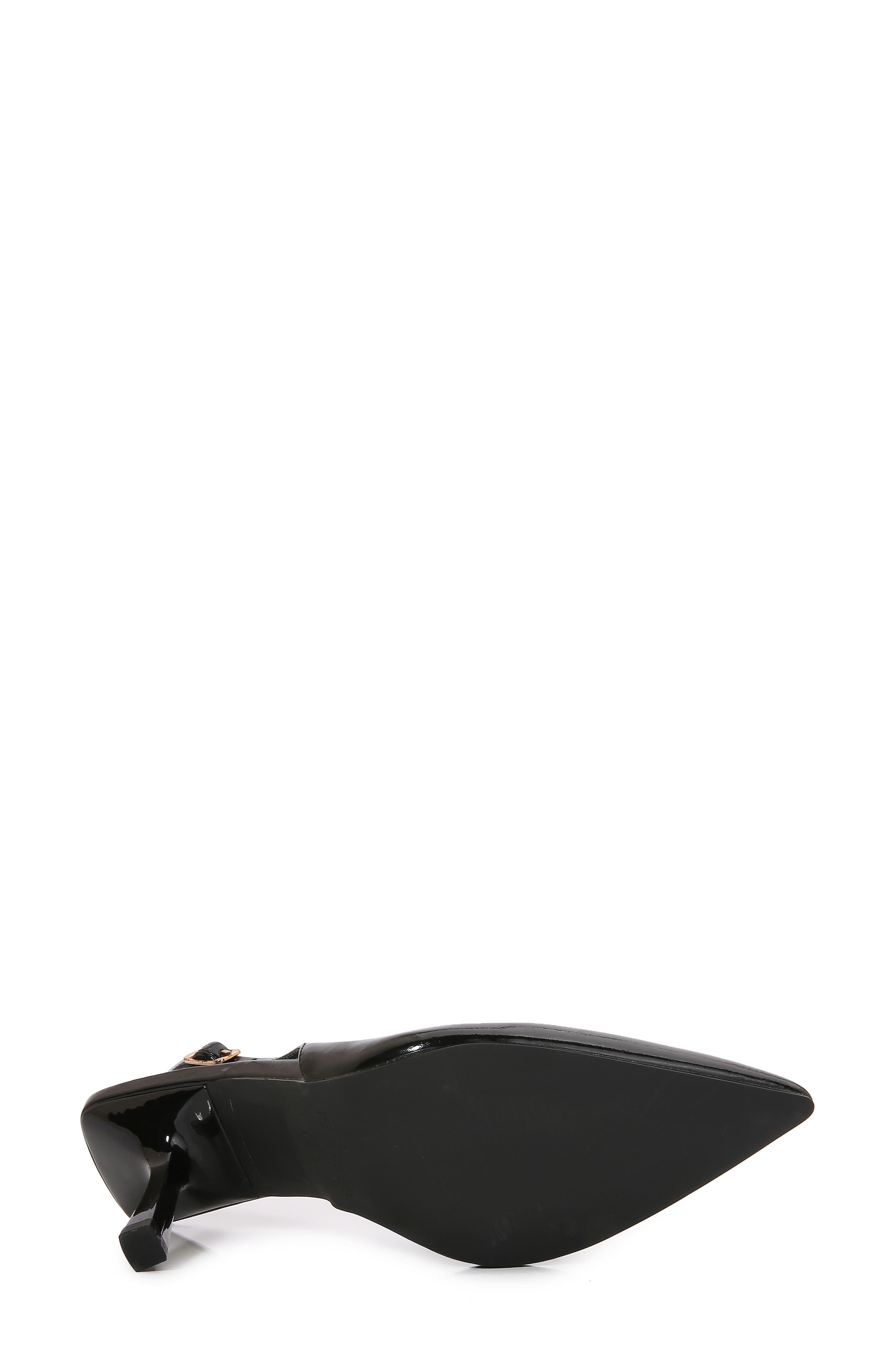 Dora Faux Leather Slingback Pump, Alternate, color, BLACK