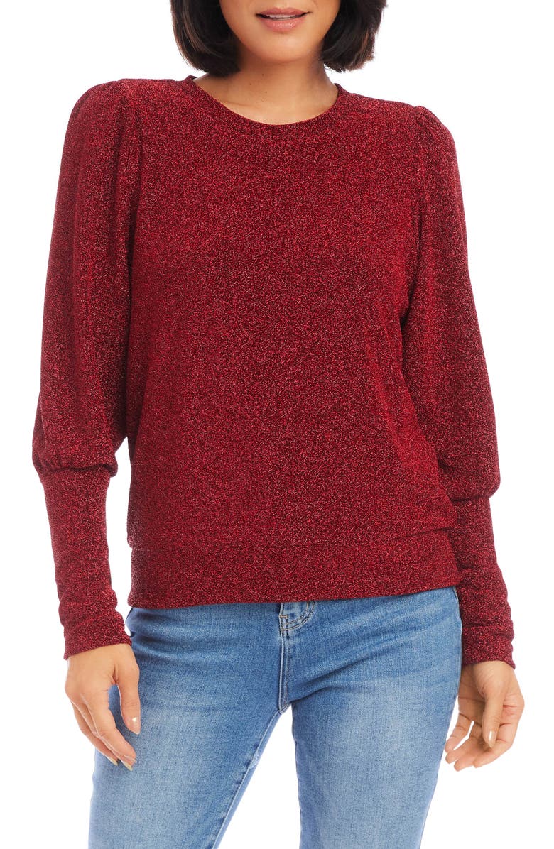Karen Kane Bishop Sleeve Knit Top, Main, color, 