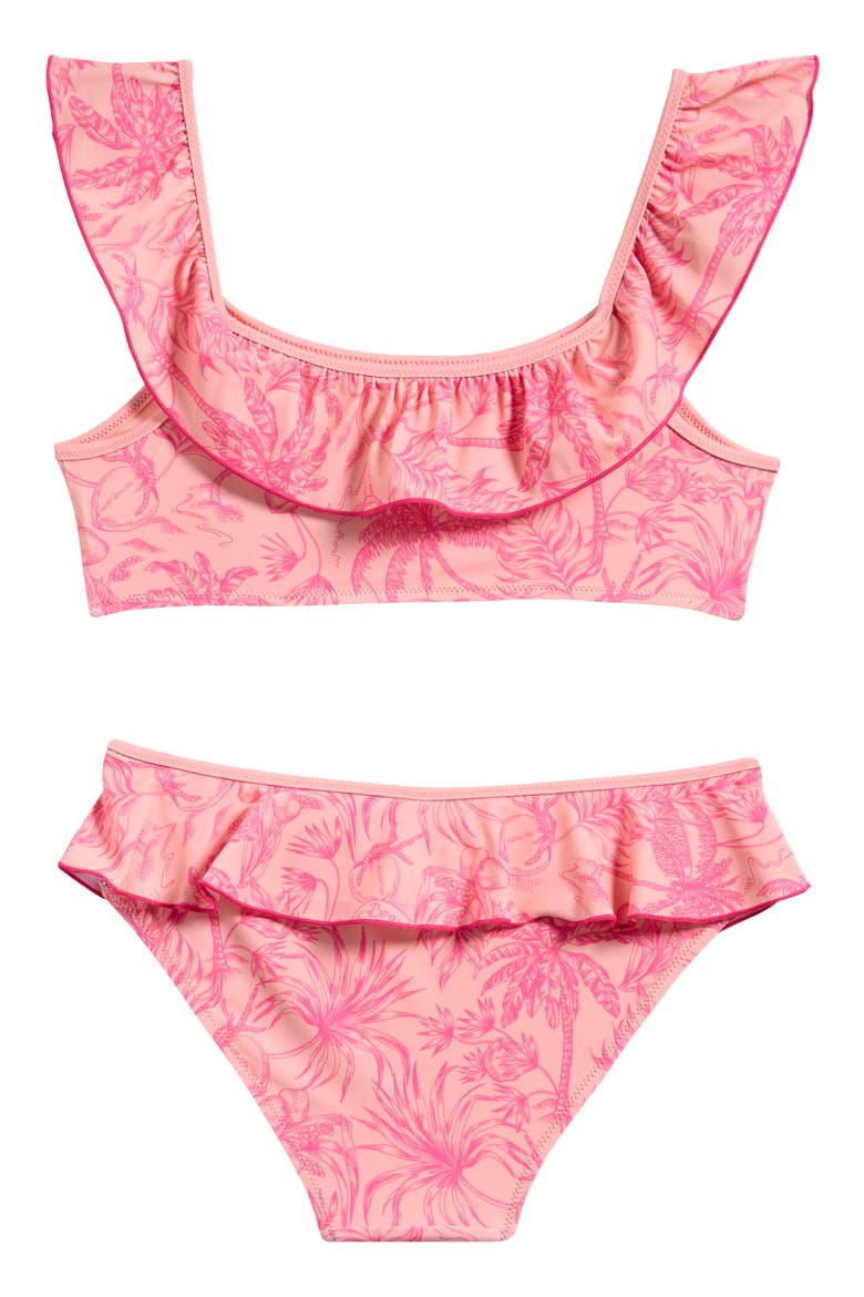 Kids' Palm Springs Ruffle Two-Piece Swimsuit, Alternate, color, PEACH