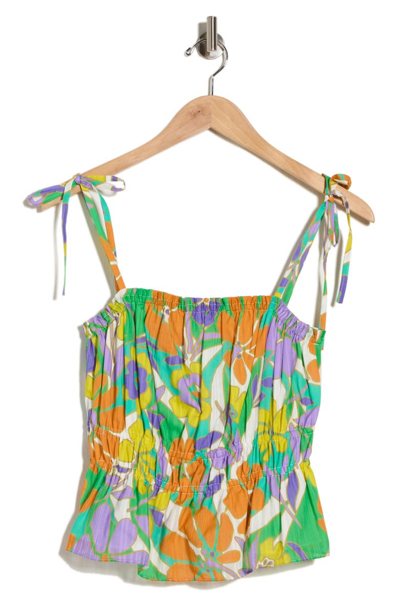 Rio Tie Strap Top, Alternate, color, RETRO GARDEN
