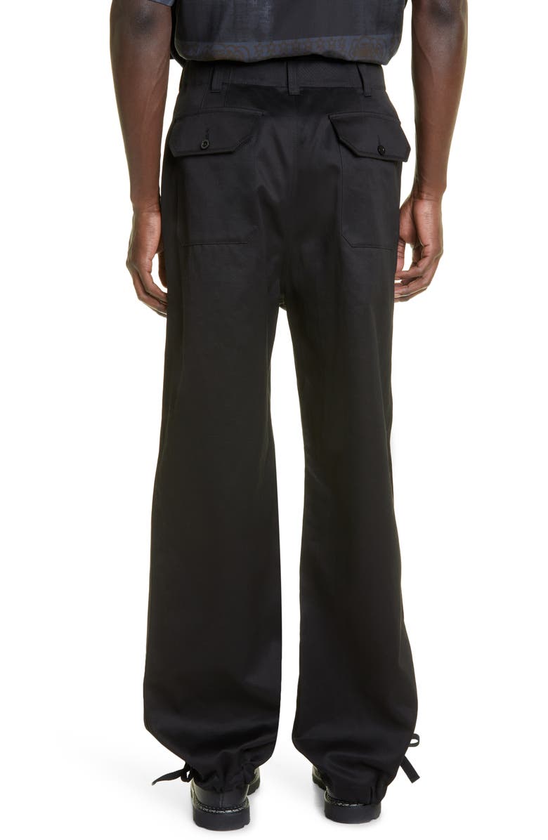 Sacai Belted Cotton Chino Pants | Nordstrom