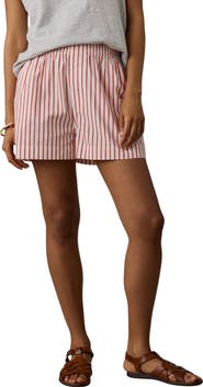Faherty Coastal Stripe Organic Cotton Poplin Boxer Shorts