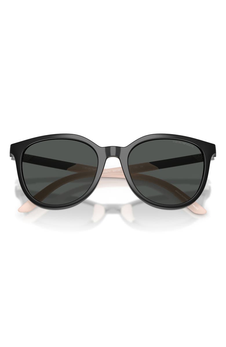 Emporio Armani Kids' 49mm Cat Eye Sunglasses, Alternate, color, Shiny Black / Dark Grey