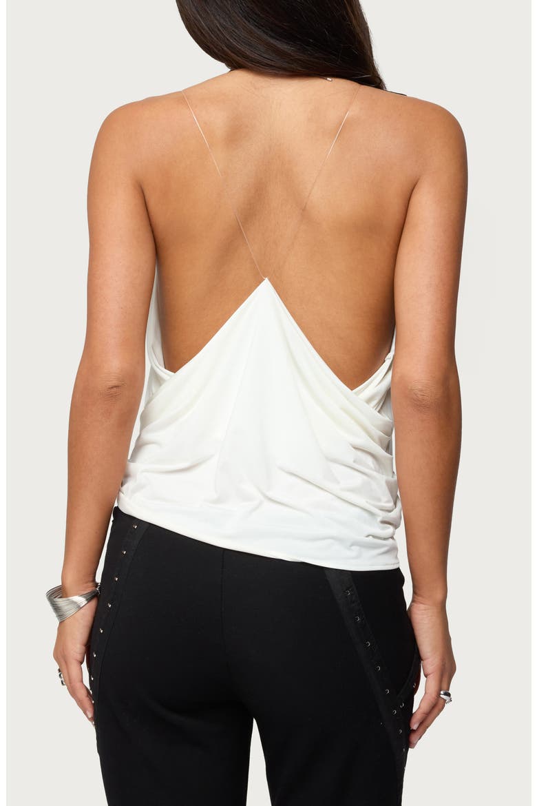 Ainsley Wrap Front Top, Alternate, color, WHITE