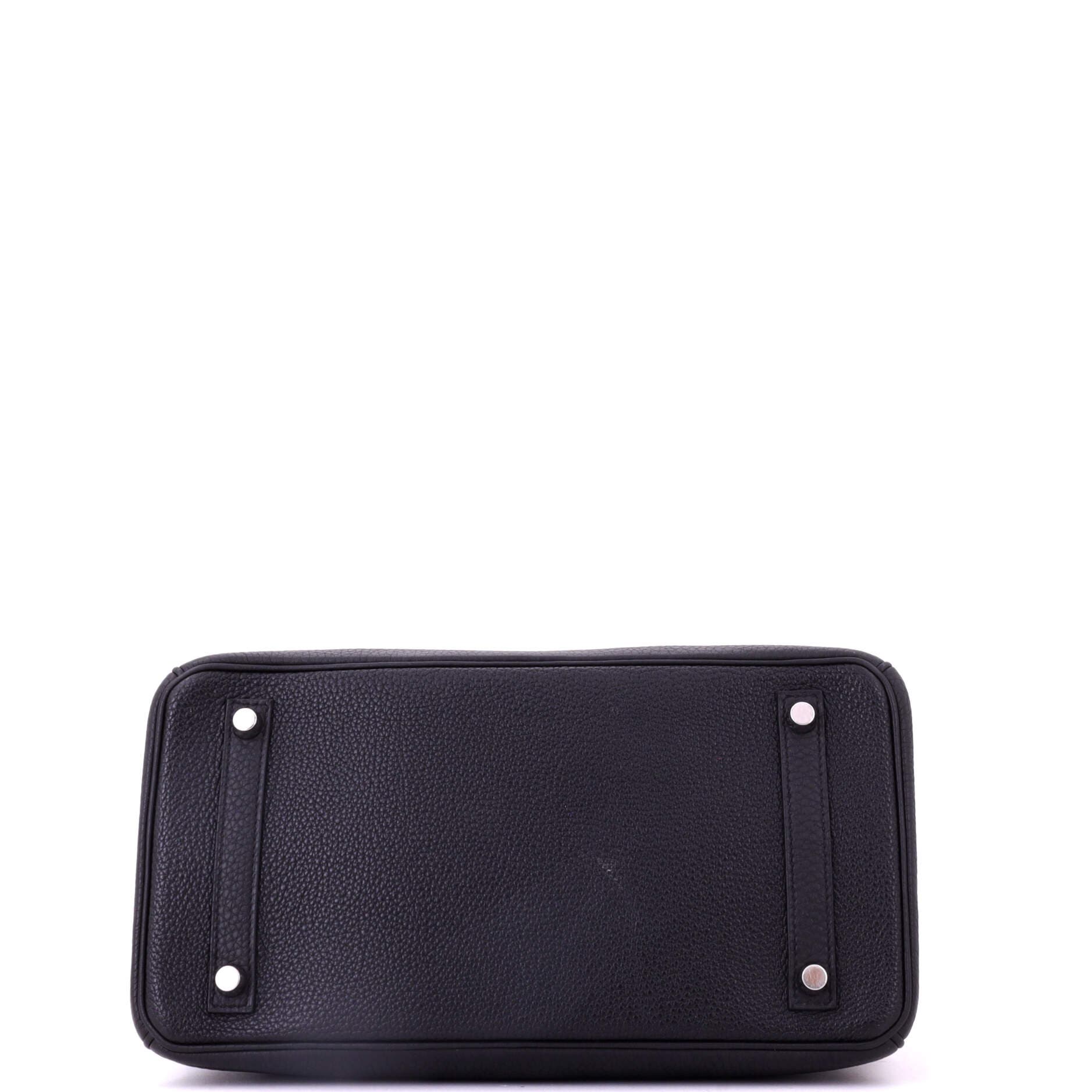 Pre-Owned Hermes Birkin Handbag Black Togo with Palladium Hardware 30, Alternate, color, Noir