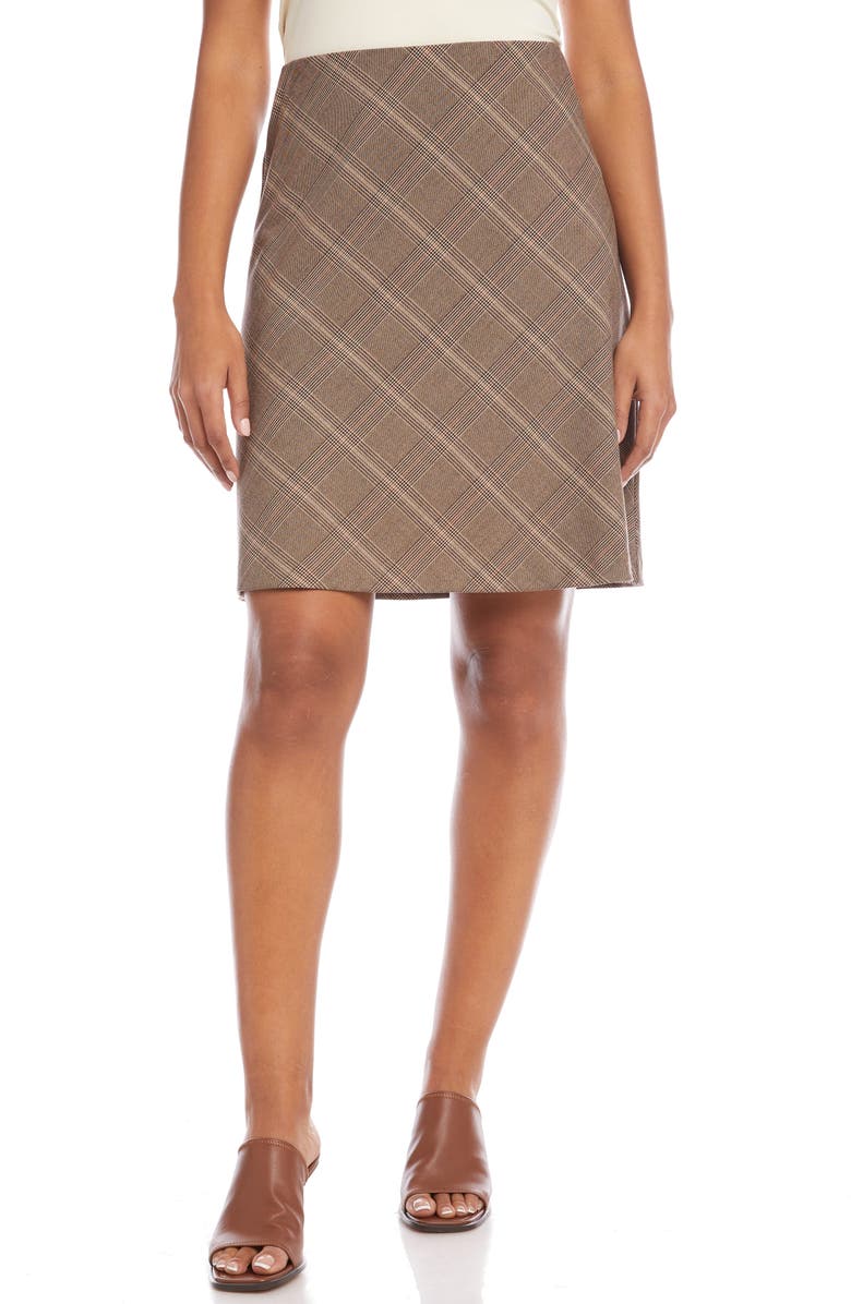Karen Kane Plaid A-Line Skirt, Main, color,
