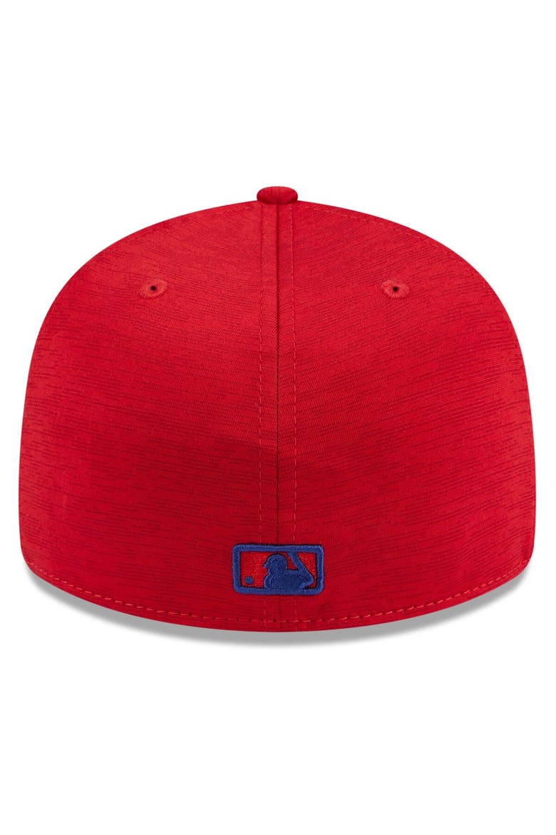 Men's New Era  Red Philadelphia Phillies 2024 Clubhouse Low Profile 59FIFTY Fitted Hat, Alternate, color, Red