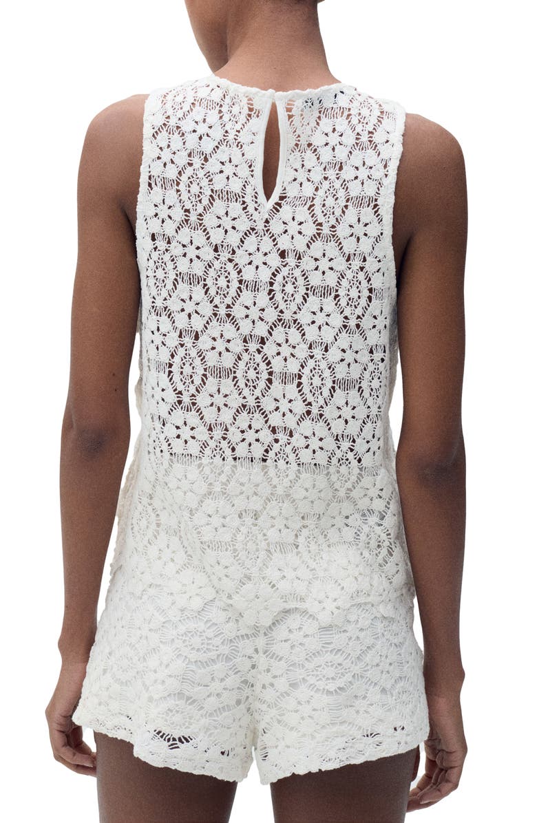 MANGO Goose Openwork Sweater Tank, Alternate, color, 