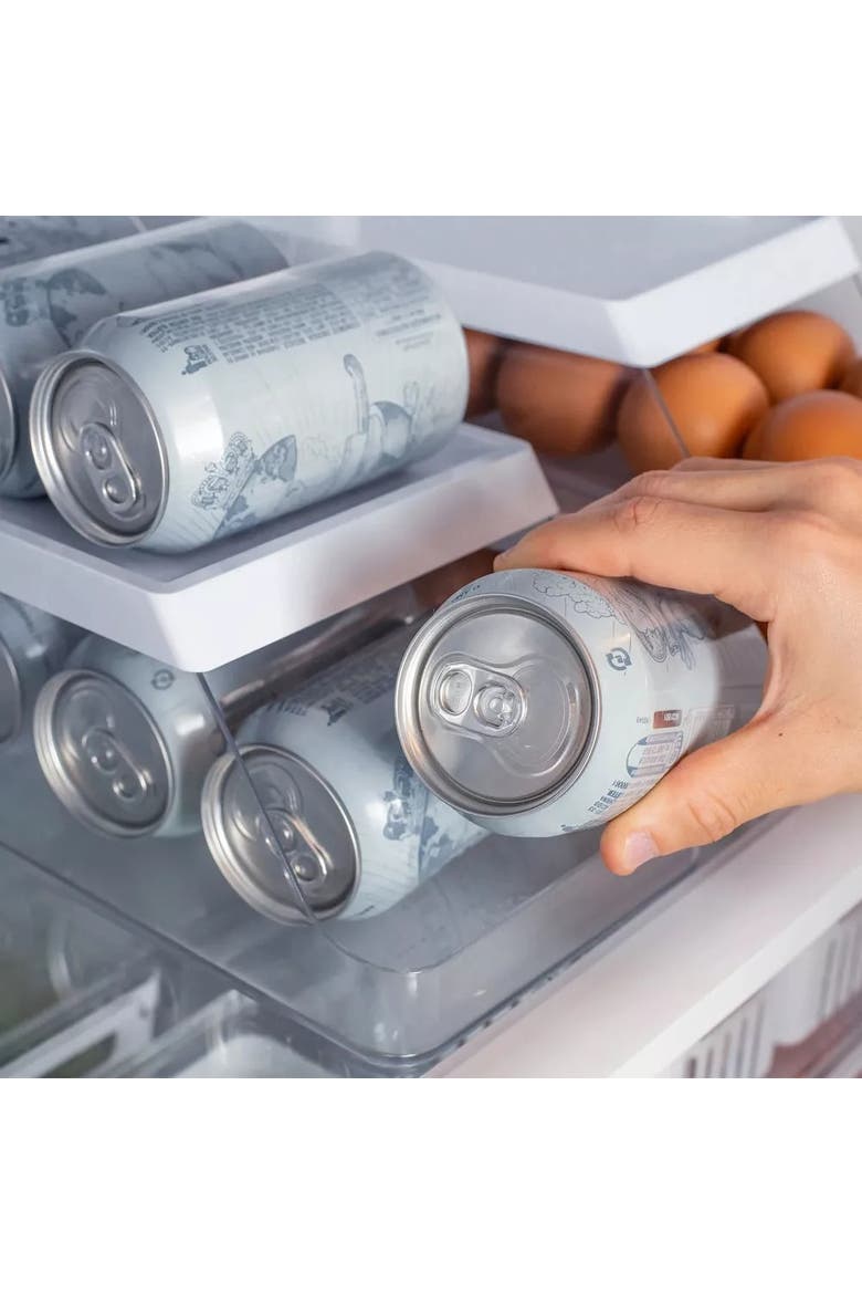 Clear Rolling BPA Free Can Dispenser Organizer, Alternate, color, Clear