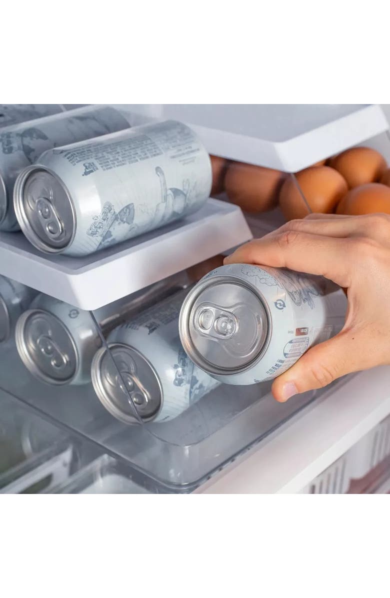 OU Clear Rolling BPA Free Can Dispenser Organizer 4 Piece Set, Alternate, color,