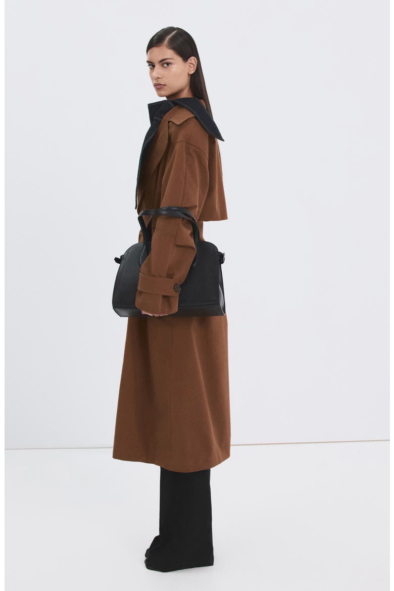 Long Double Breasted Trench Coat, Alternate, color, BROWN