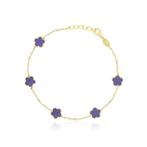 Amethyst Flower Bracelet