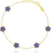 The Lovery Fine Jewelry Amethyst Flower Bracelet