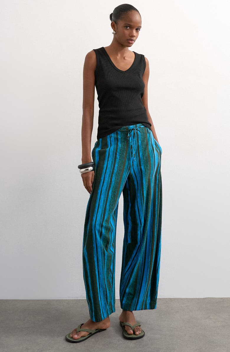 Topshop V-Neck Stretch Cotton Rib Tank, Alternate, color,