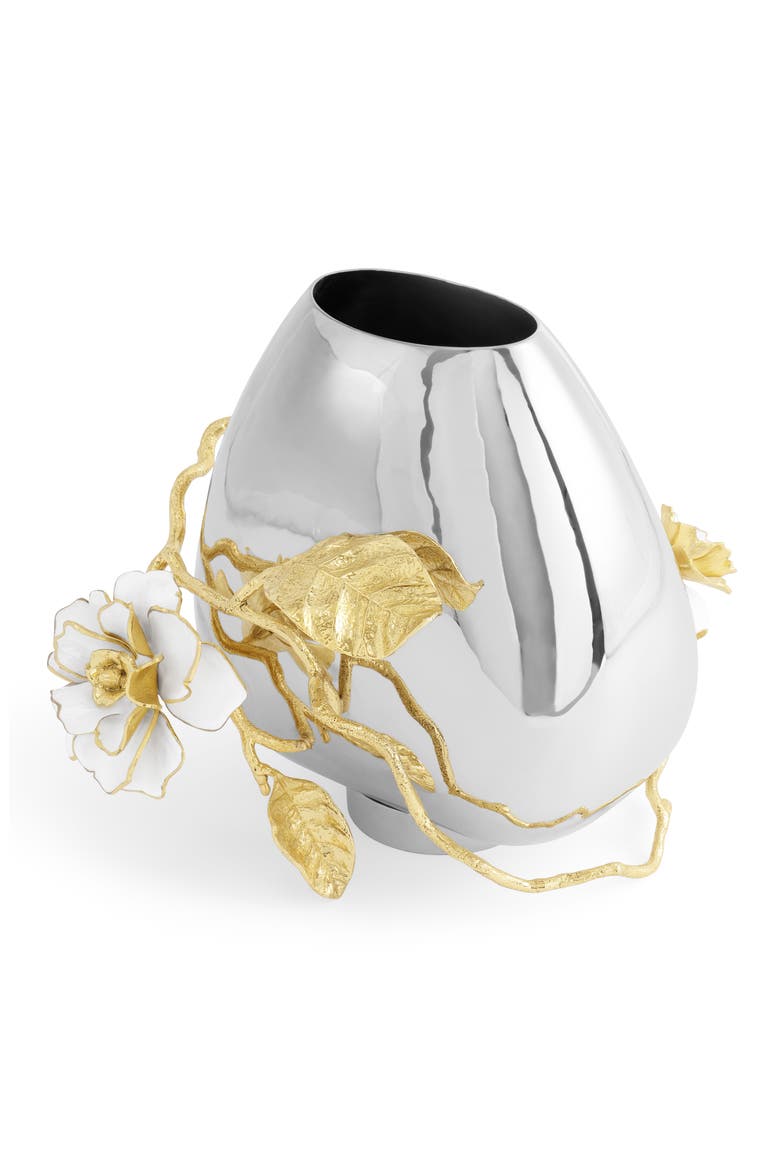 Gardenia Medium Vase, Alternate, color, SILVER