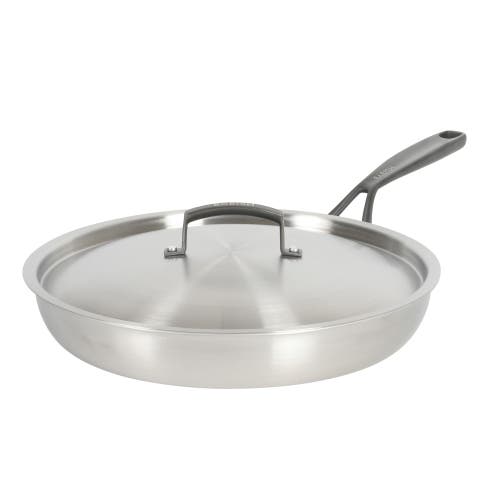 Babish 12 Inch Tri Ply Stainless Steel Frying Pan With Lid
