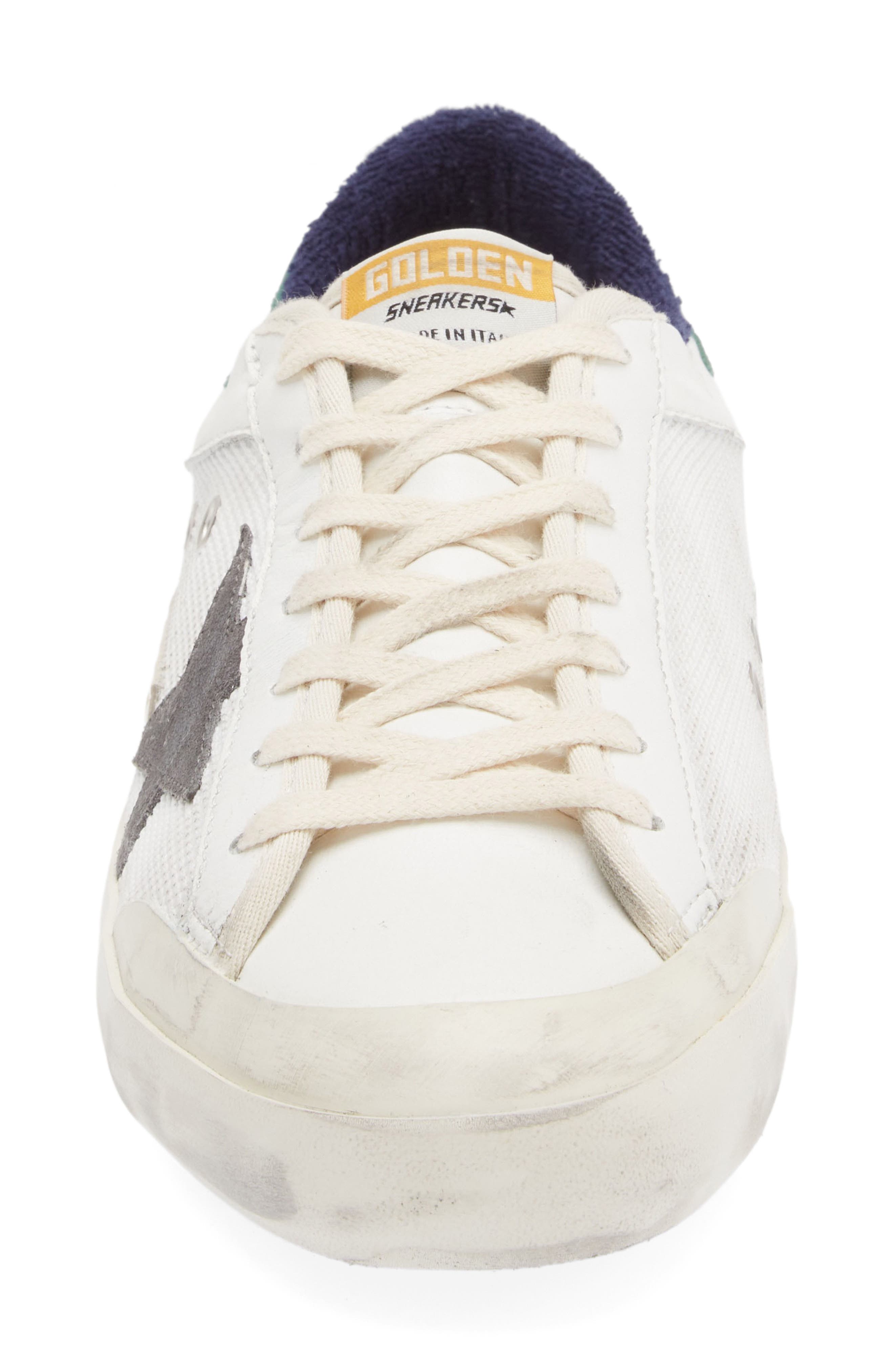 Super-Star Low Top Sneaker (Nordstrom Exclusive), Alternate, color, WHITE/ GREY/ GREEN