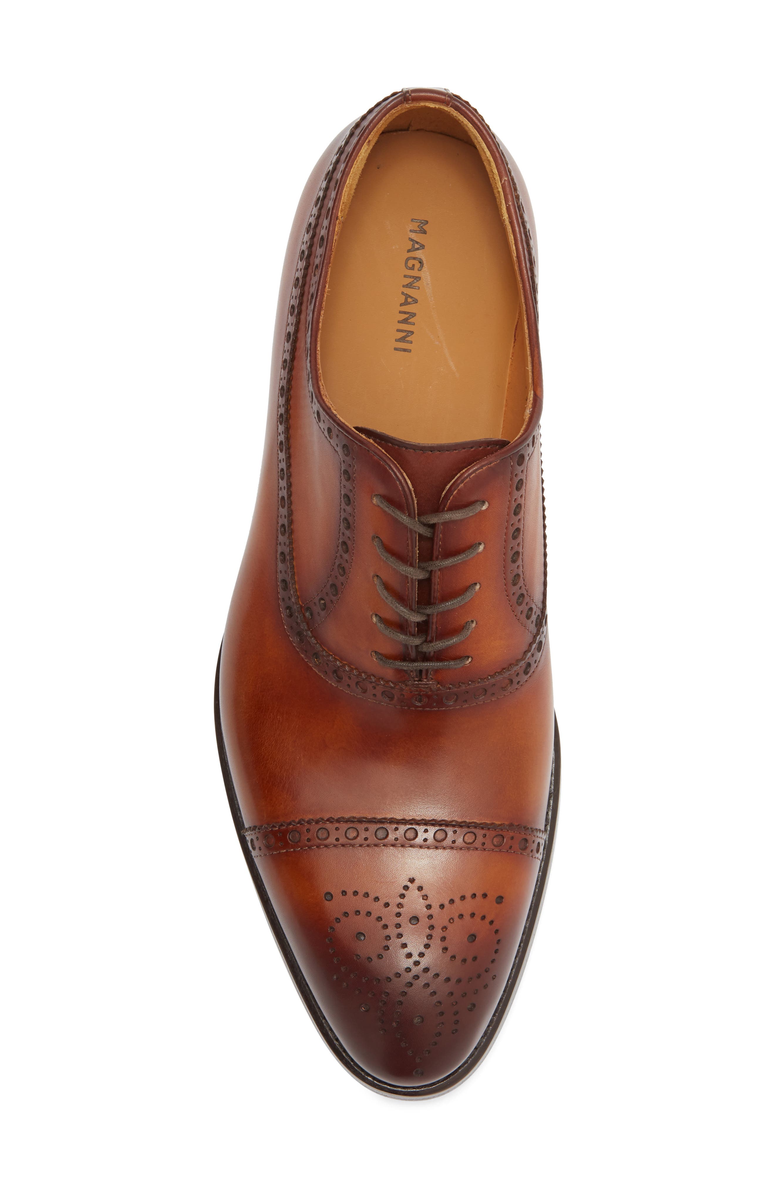 Hipolito Brogue Cap Toe Oxford, Alternate, color, CUERO