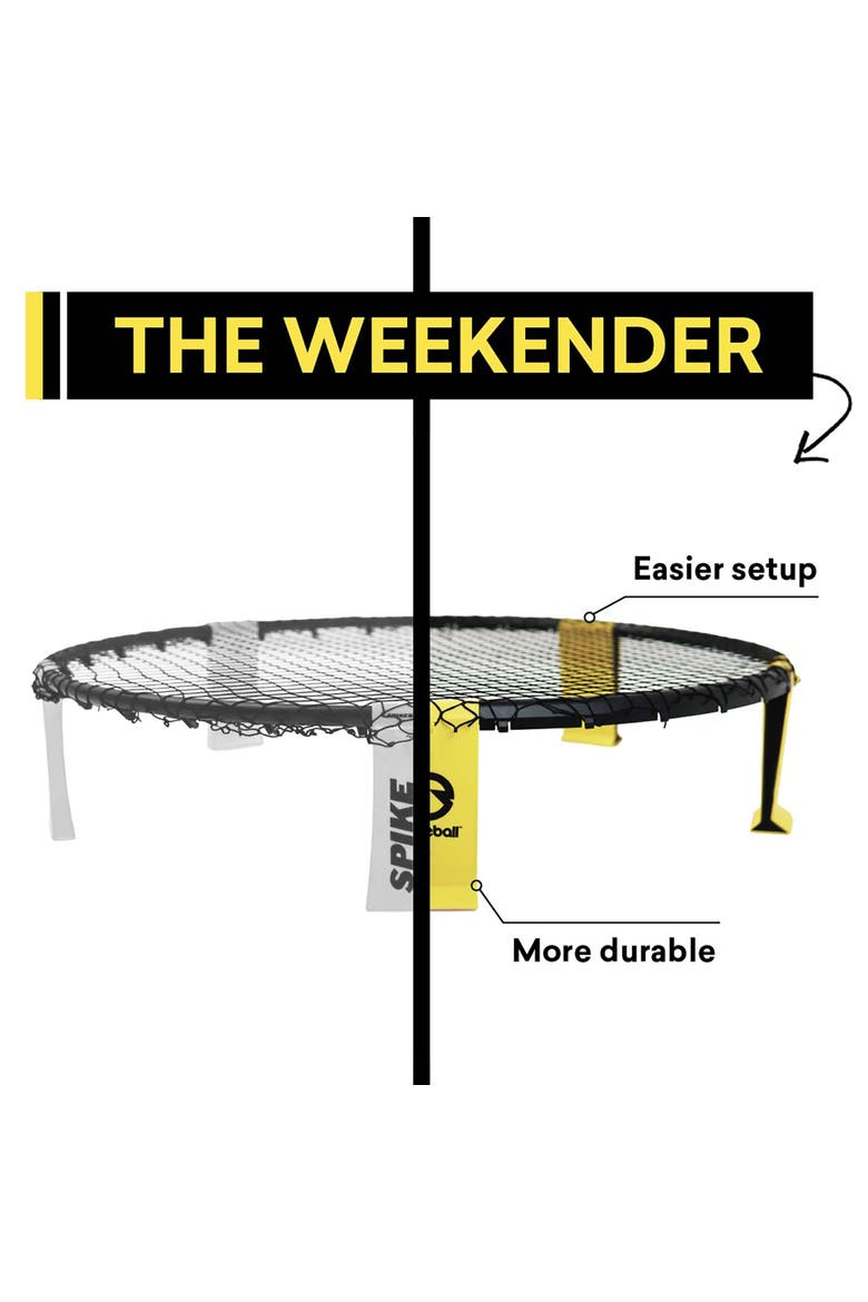 Weekender Set Roundnet Volleyball and 4 Square Outdoor Yard Game, Alternate, color, Multicolored