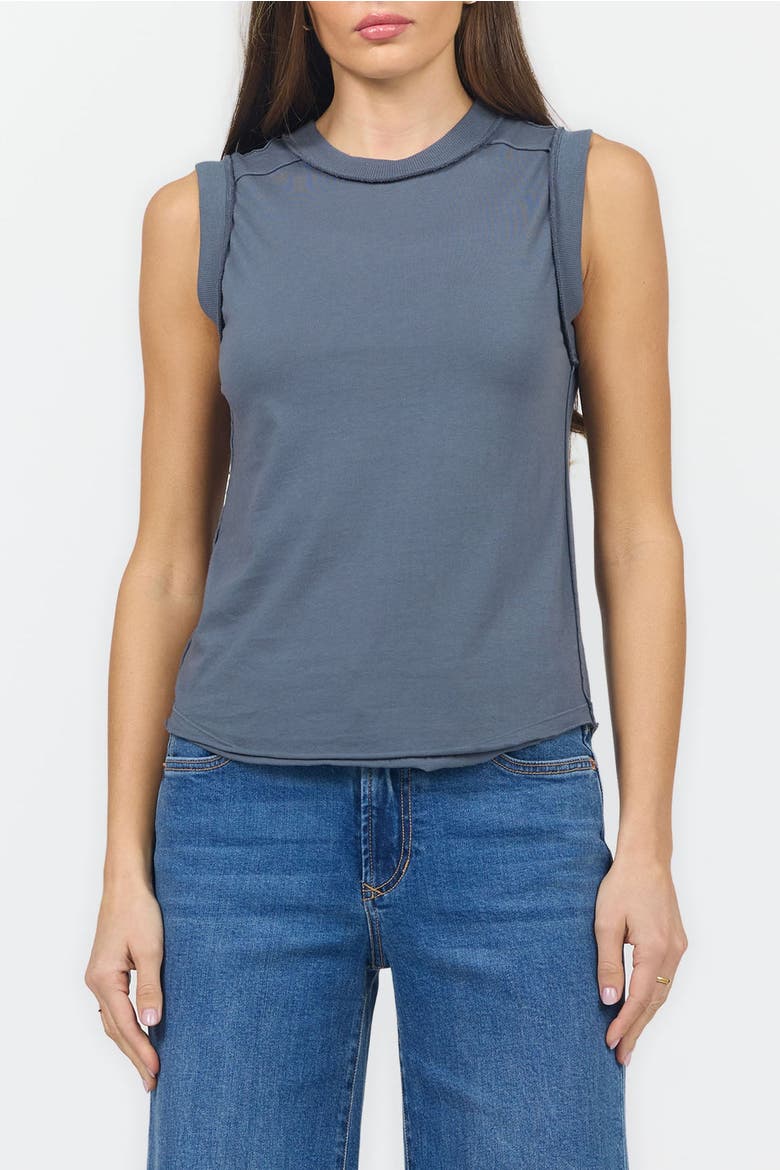 Zo Crew Neck Vintage Jersey Tank, Main, color, Turbulence