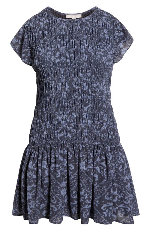 Chelsea28 Smocked Bodice Drop Waist Dress In Blue