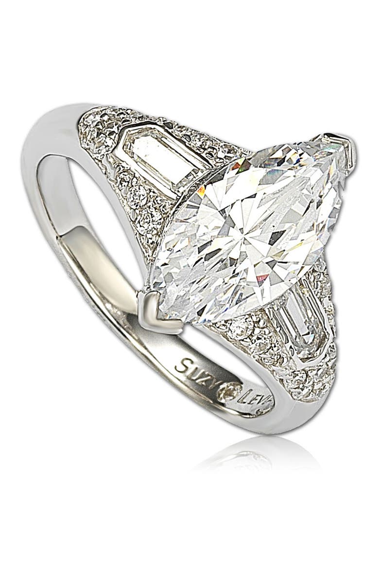 Marquise CZ Ring, Alternate, color, WHITE