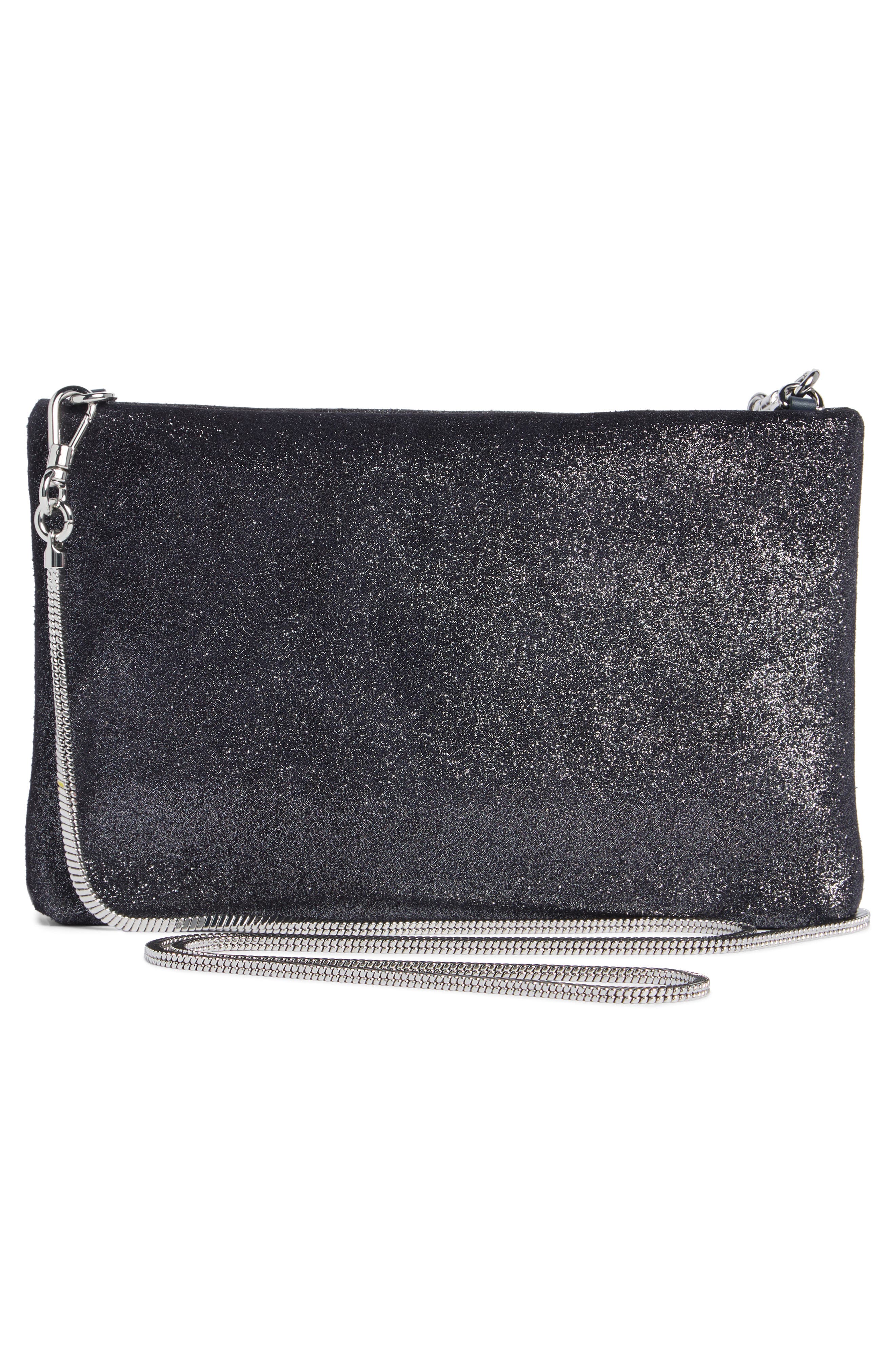 Kate Spade New York nova crystal embellished clutch, Alternate, color, Navy Multi