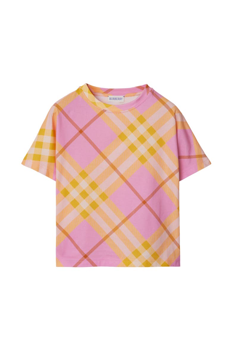 Burberry Check Cotton T-shirt, Main, color, 