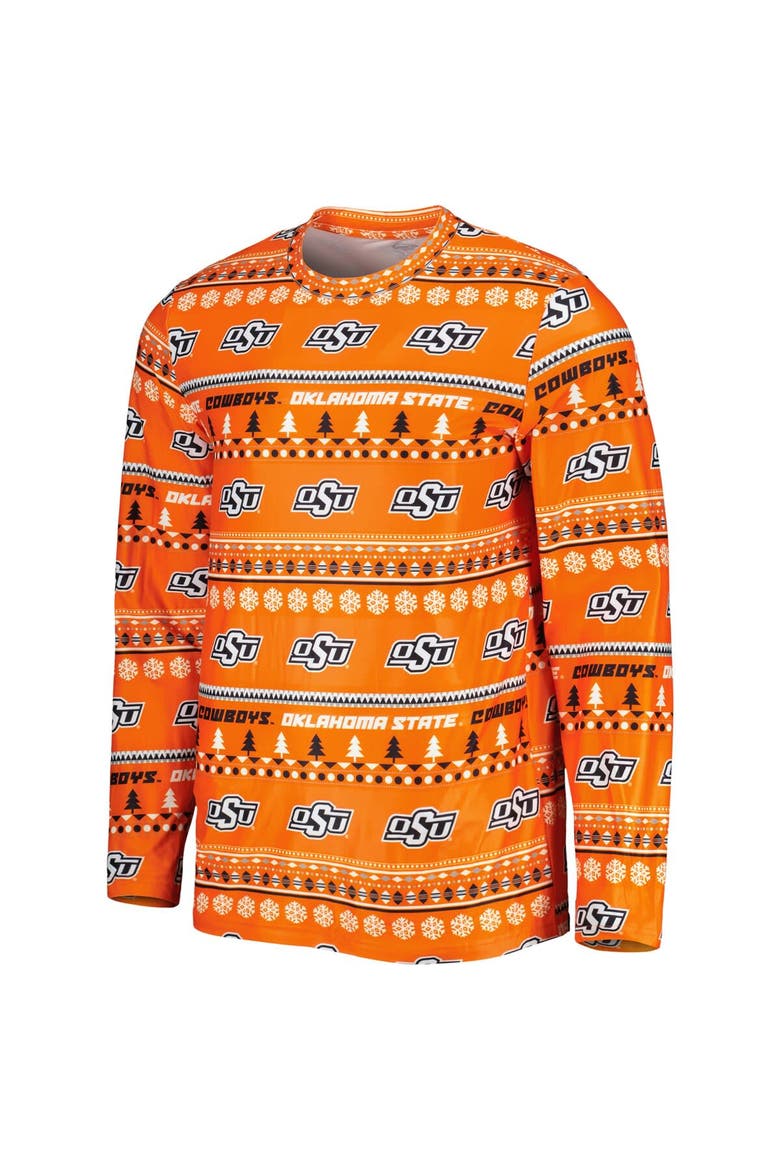Men's Concepts Sport Orange Oklahoma State Cowboys Swivel Long Sleeve T-Shirt & Pants Sleep Set, Alternate, color, Orange