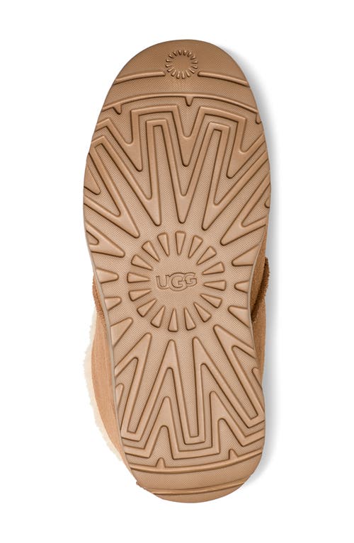 Ugg ® Pumped Faux Fur Trim Slipper Bootie In Chestnut