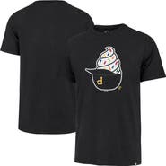 '47 Men's '47 Black Pittsburgh Pirates Ice Cream Helmet Franklin T-Shirt
