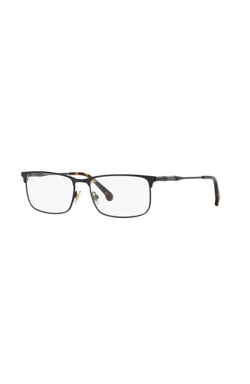 Brooks Brothers 53mm Rectangle Optical Glasses In Black
