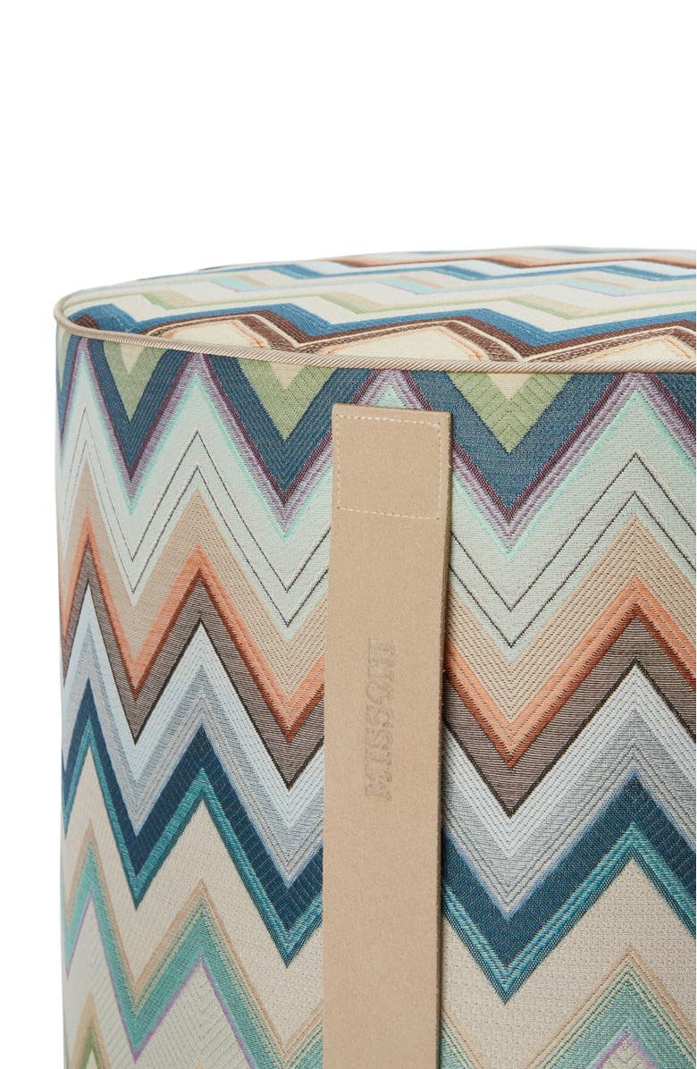 Missoni Home Agadir Cylindrical Pouffe 40x30 Cm, Alternate, color, Blue