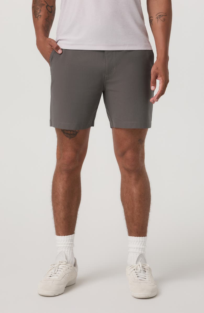 Vuori Meta 6-Inch Performance Shorts, Alternate, color, Warm Grey