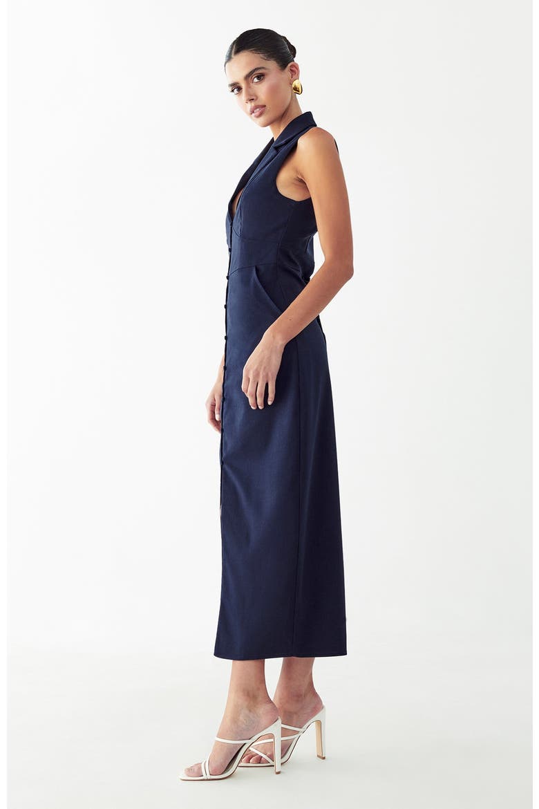 Barossa Midi Dress, Alternate, color, Navy Blue