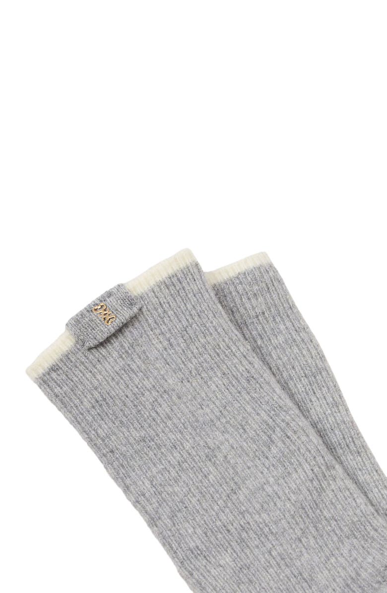 SANDRO Two-tone knee-high socks, Alternate, color, Grey