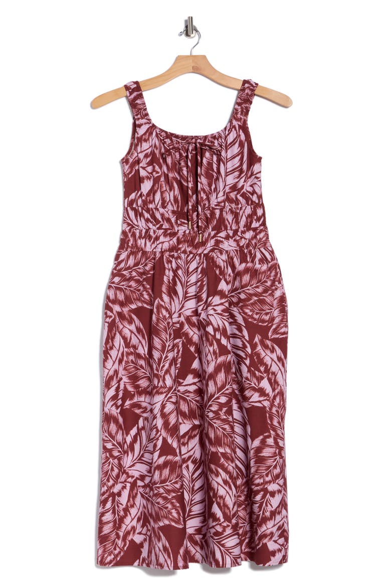 Graphic Print Cotton Dress, Alternate, color, FIG