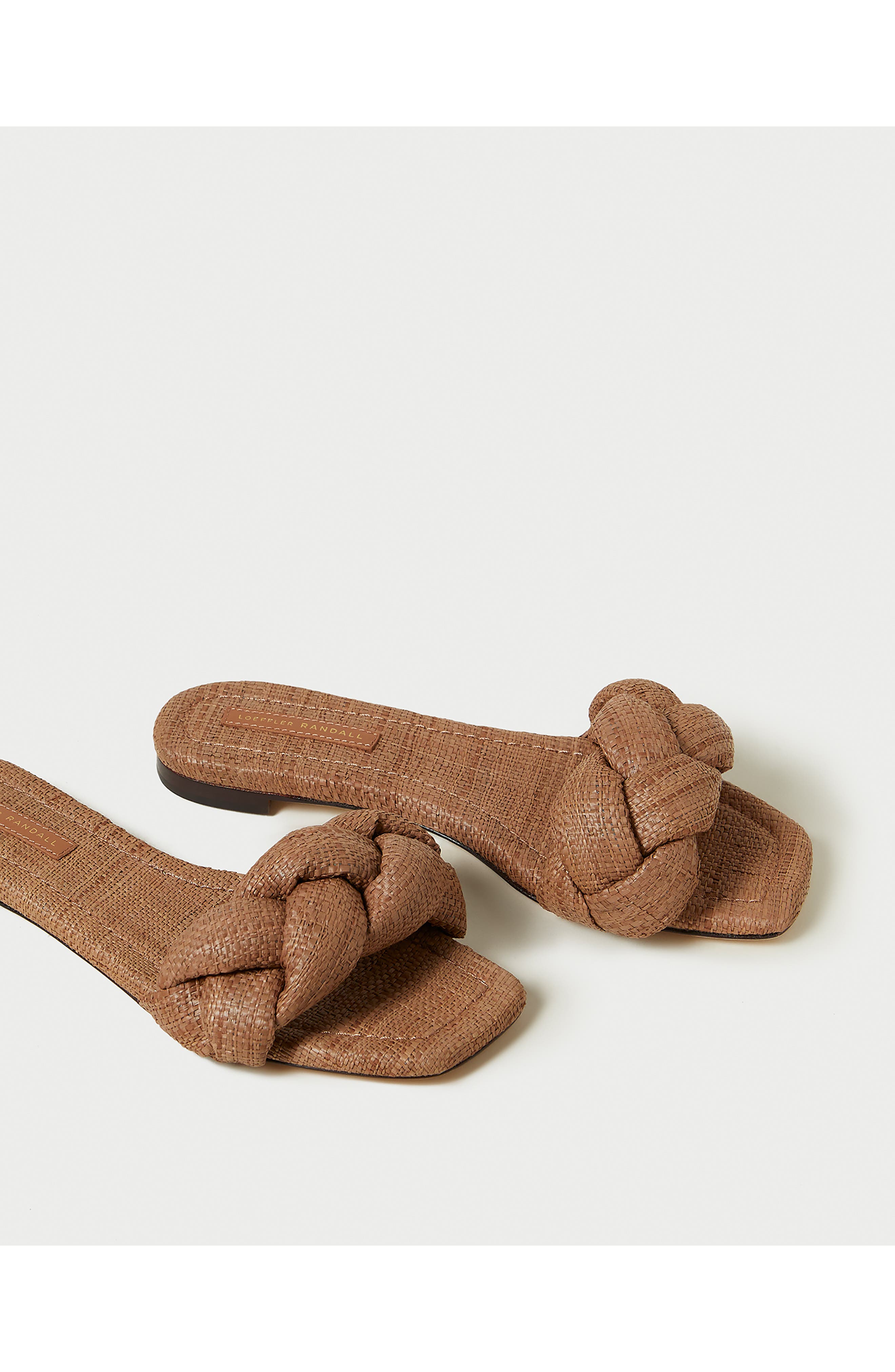 Loeffler Randall <p>Joanna Braided Slide Sandal (Women) </p>, Alternate, color, Brown
