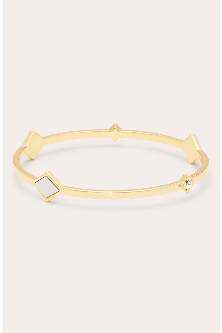 Eliza Bangle Bracelet, Alternate, color, CLEAR/ TWO TONE