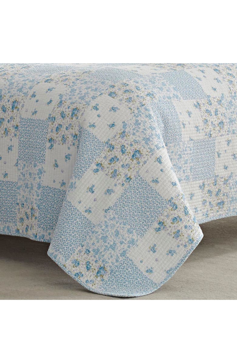 Laura Ashley Kenna Pastel Blue Full/Queen Quilt Set, Alternate, color, 